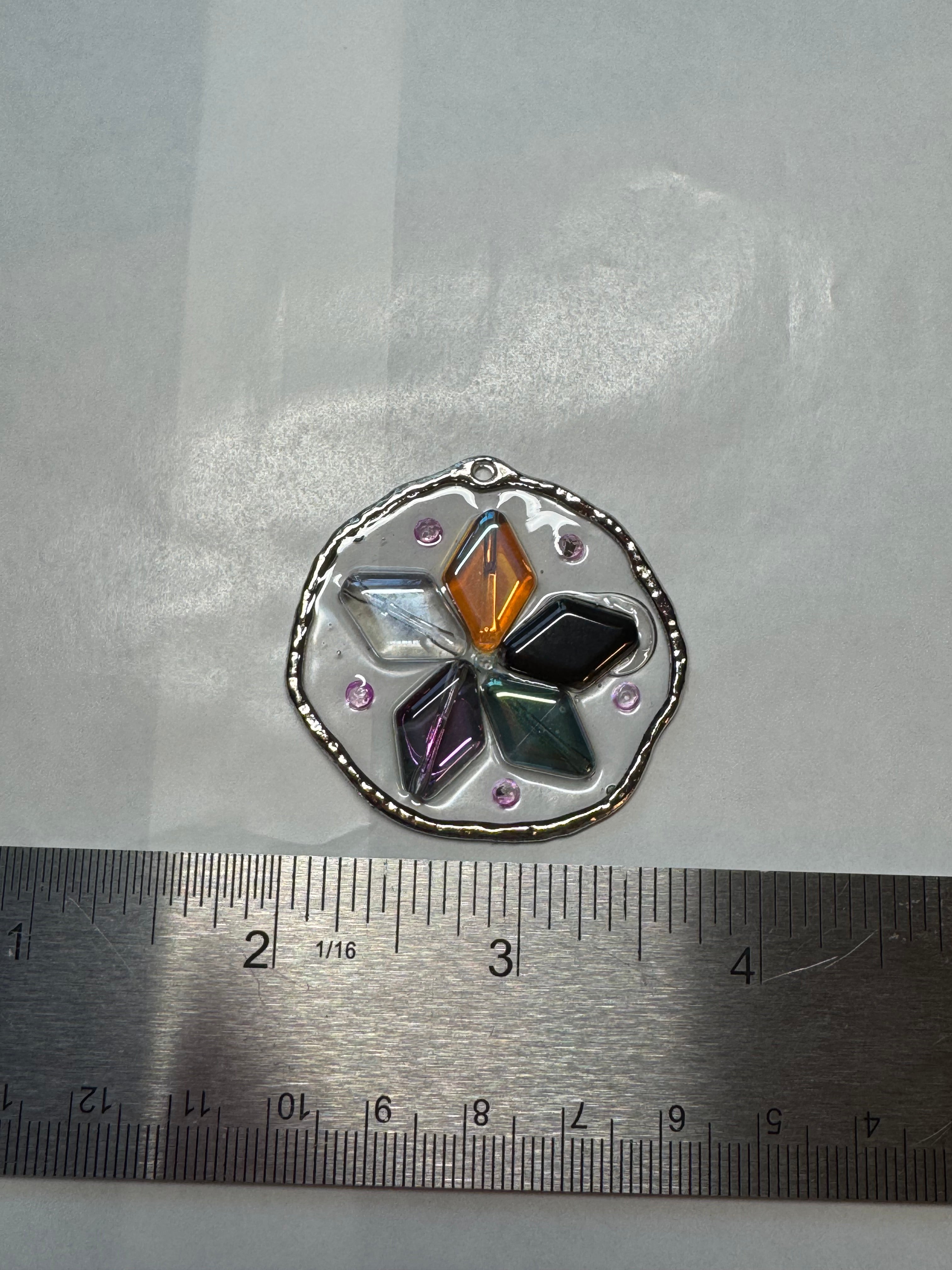 3D IRIDESCENT MULTI COLOR PENDANT