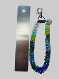 BLACK HAND BEADED PARACORD KEYCHAIN WRISTLET